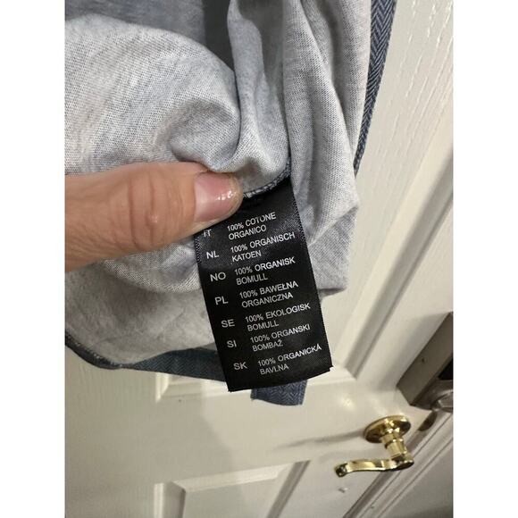 Kuhl Men's Gray 100% Organic Cotton Herringbone Button Down Camp Shirt Size XL - Picture 9 of 10